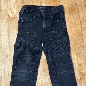 Boy’s M. Society Politically Incorrect Black Distressed Moto Jeans adjust waist